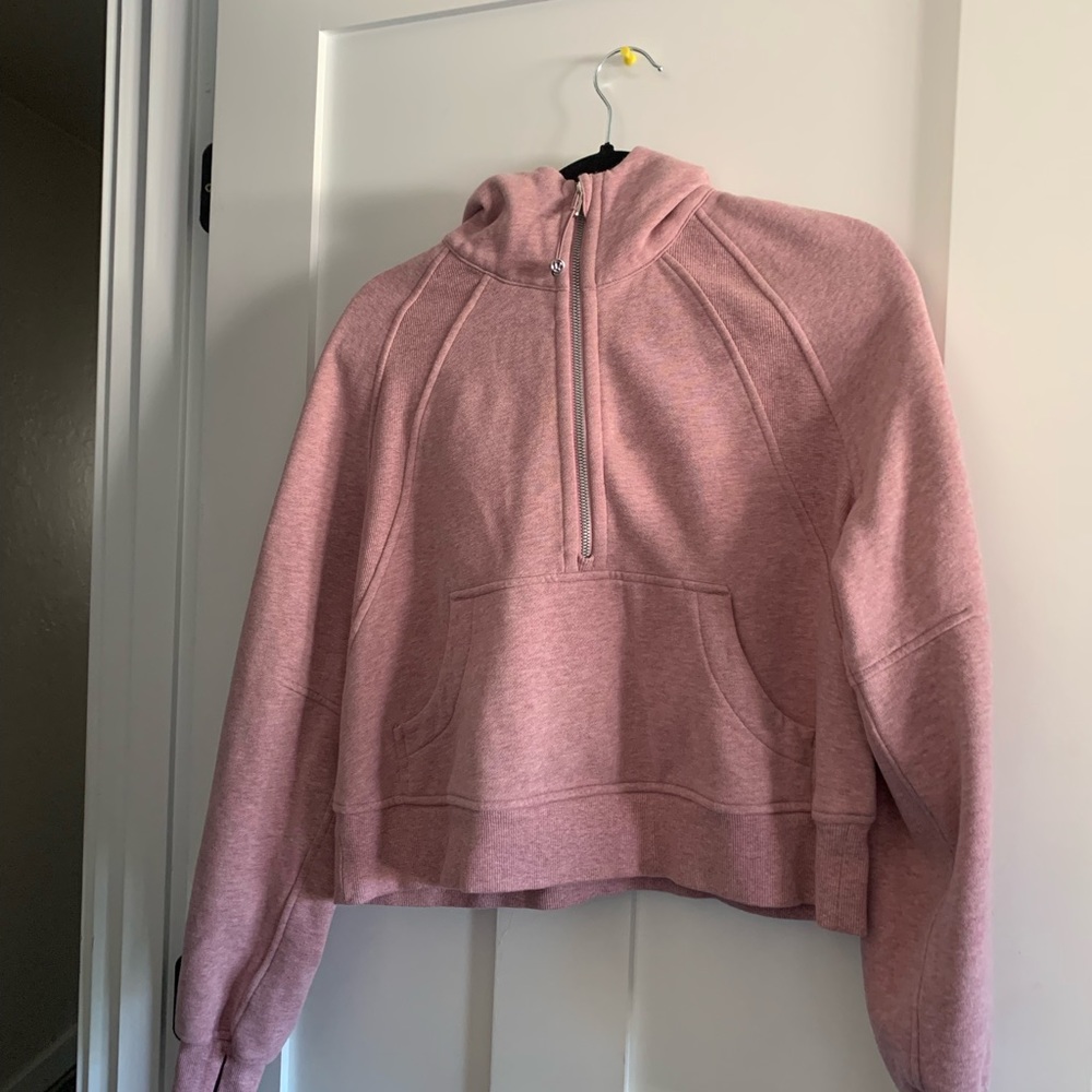 Lululemon oversized scuba heathered pink taupe xs/s